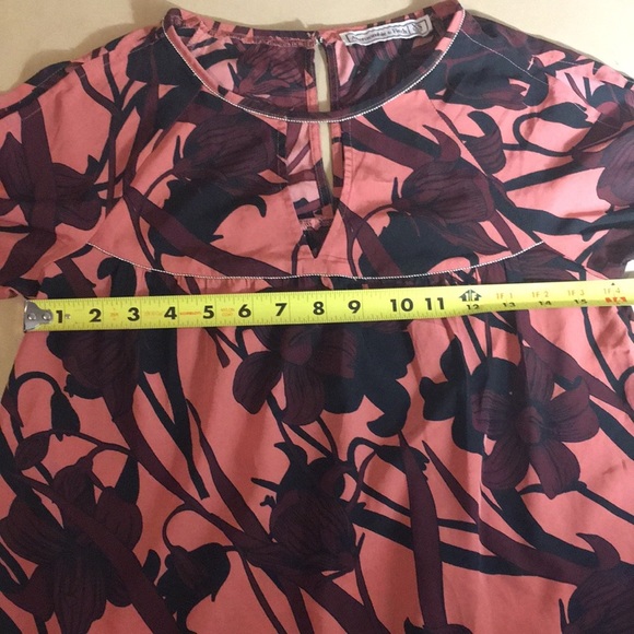 SOLD Abercrombie & Fitch Cold Shoulder Floral Long Sleeve Top Pink Sz XS - Picture 11 of 11